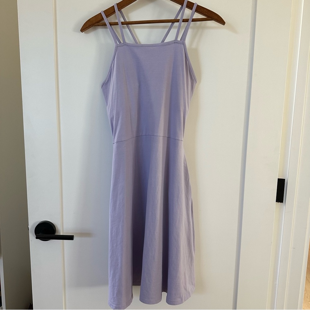 Pact lilac fit and flare dress